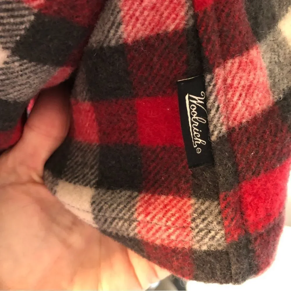 WOOLRICH Plaid Multi Color Thick‎ Zip Up Jacket With Pockets Size Medium